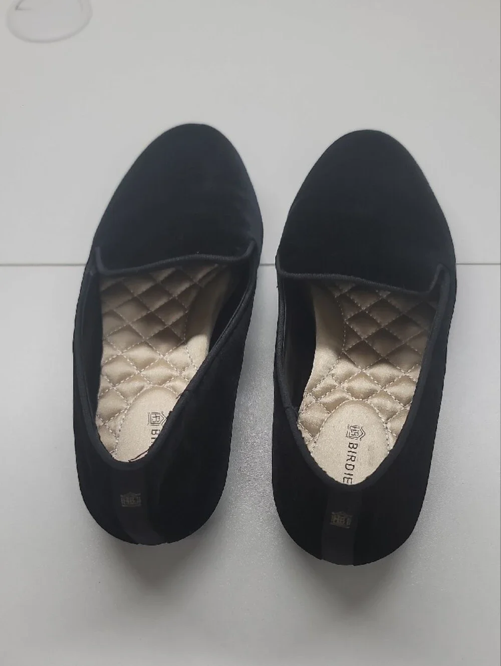 Birdies The Starling Black Velvet Slip-On Loafers Size 6.5